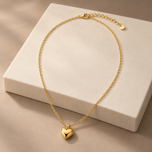 Rovenzaa Gold-Tone Heart Pendant Necklace