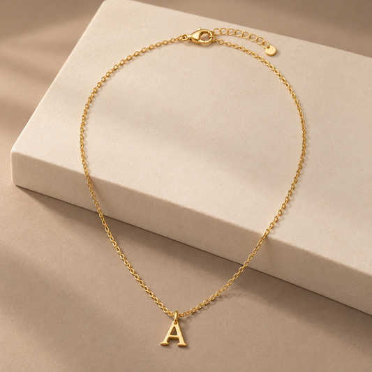 Rovenzaa Gold-Tone Letter A Pendant Necklace