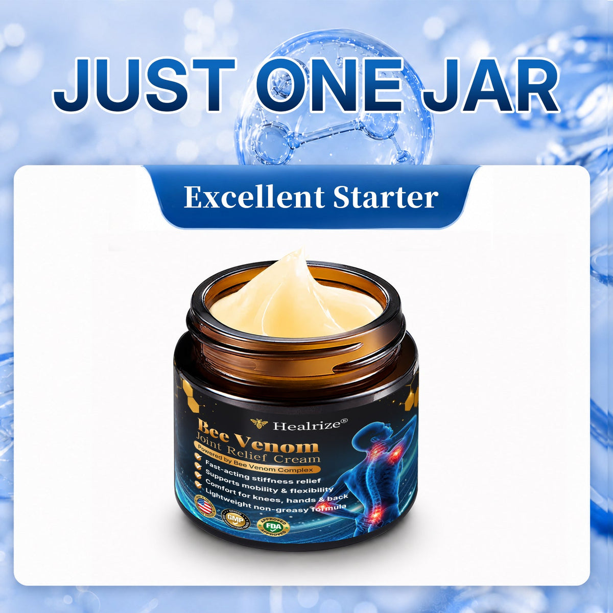 🎁Healrize® Bee Venom Joint Relief Cream 💞Fast-Acting Comfort for Stiff Knees, Hands, Back & Everyday Joint Discomfort.
