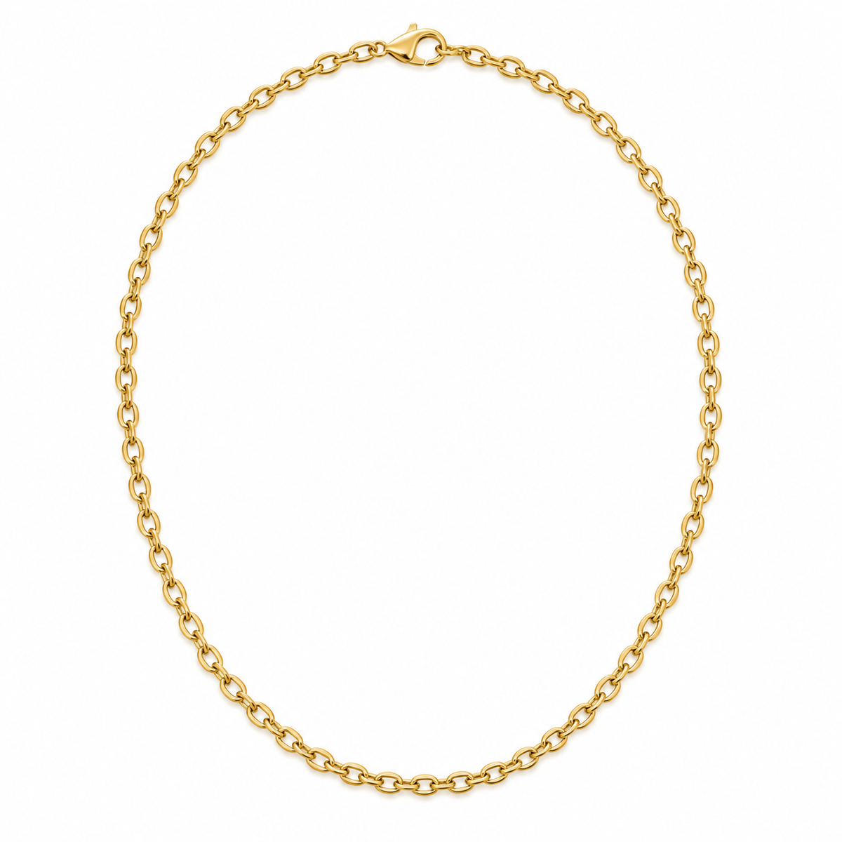 Rovenzaa Gold-Tone Oval Link Chain Necklace