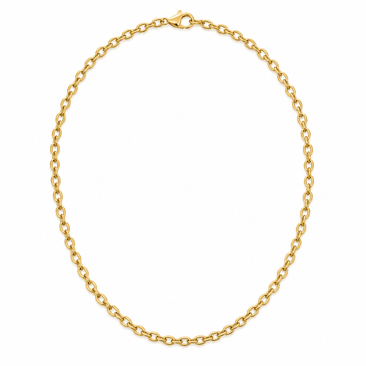Rovenzaa Gold-Tone Oval Link Chain Necklace