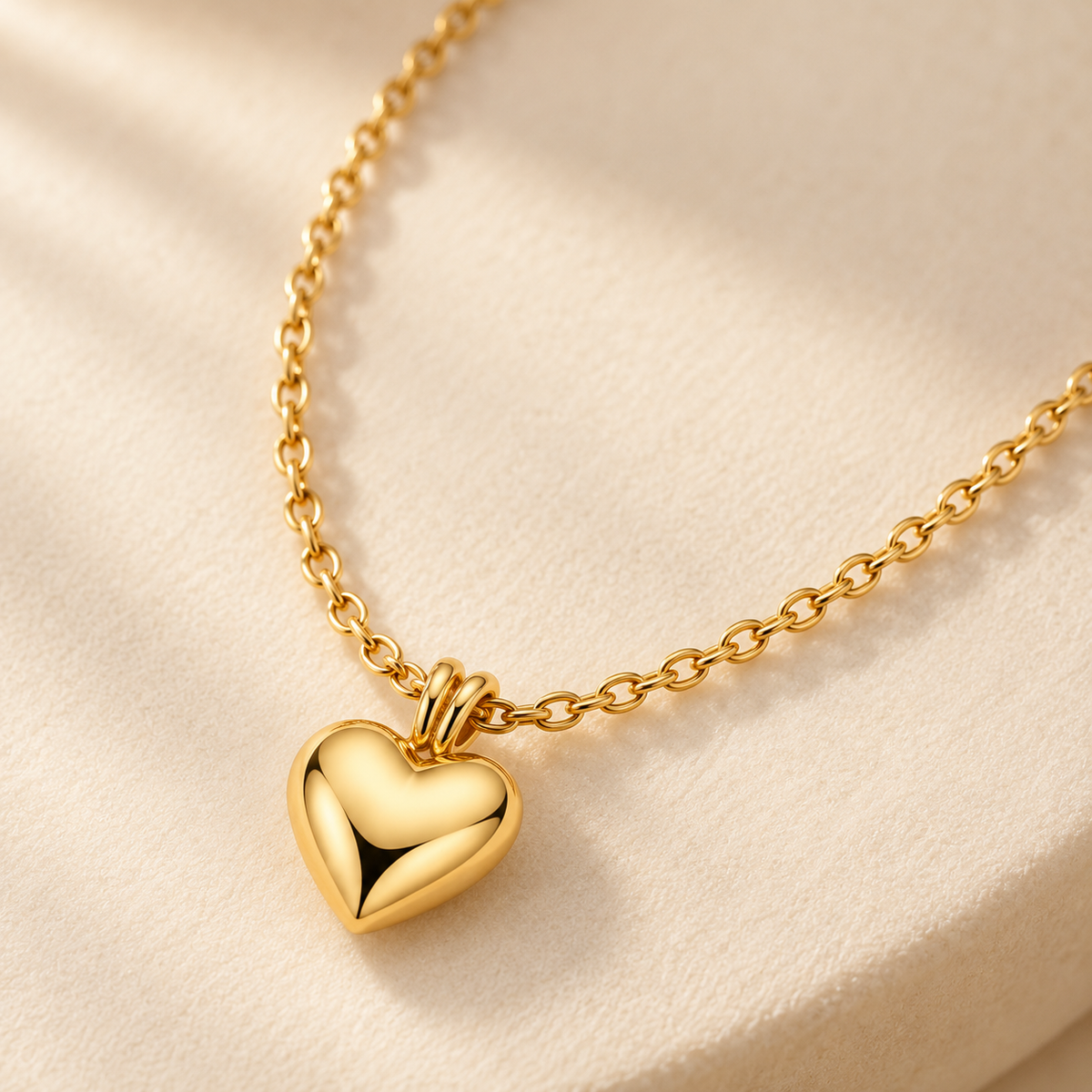 Rovenzaa Gold-Tone Heart Pendant Necklace