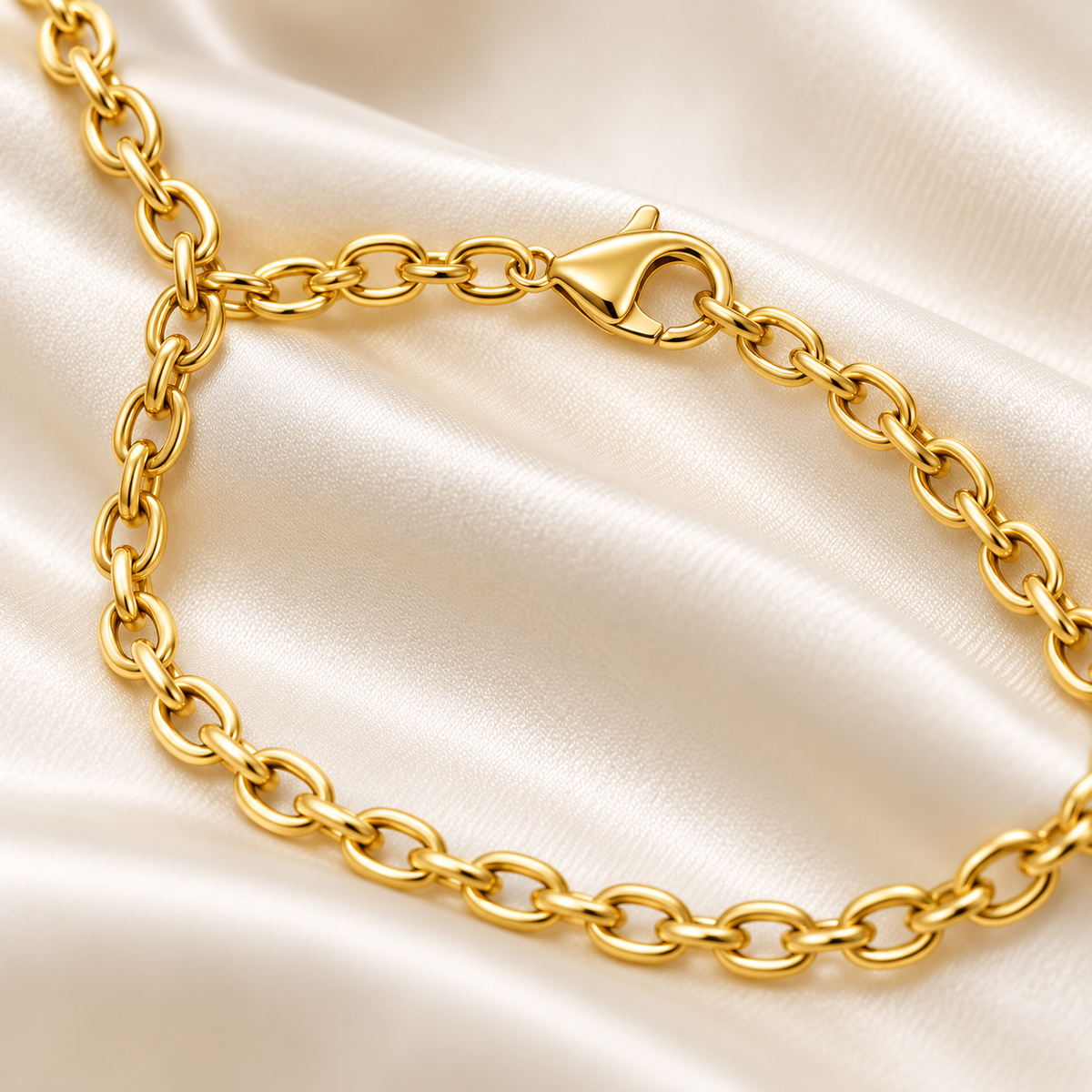 Rovenzaa Gold-Tone Oval Link Chain Necklace