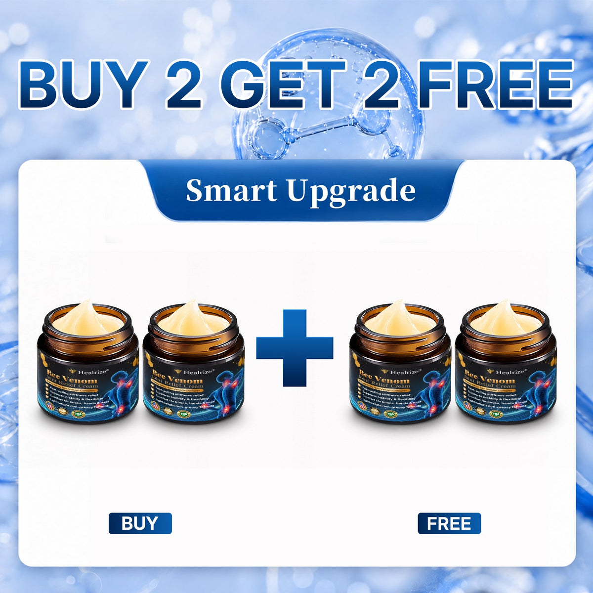 🎁Healrize® Bee Venom Joint Relief Cream 💞Fast-Acting Comfort for Stiff Knees, Hands, Back & Everyday Joint Discomfort.