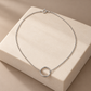 Rovenzaa Silver-Tone Open Circle Pendant Necklace
