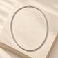 Rovenzaa Silver-Tone Snake Chain Necklace