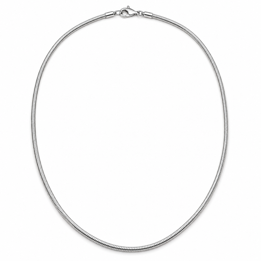 Rovenzaa Silver-Tone Snake Chain Necklace