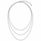 Rovenzaa Silver-Tone Triple-Layer Chain Necklace