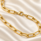 Rovenzaa Gold-Tone Paperclip Chain Necklace