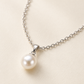 Rovenzaa Silver-Tone Pearl-Look Pendant Necklace