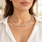 Rovenzaa Silver-Tone Open Collar Necklace