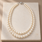 Rovenzaa Double-Strand Pearl-Look Beaded Necklace