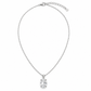 Rovenzaa Silver-Tone Oval Crystal-Look Pendant Necklace