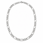 Rovenzaa Silver-Tone Figaro Chain Necklace