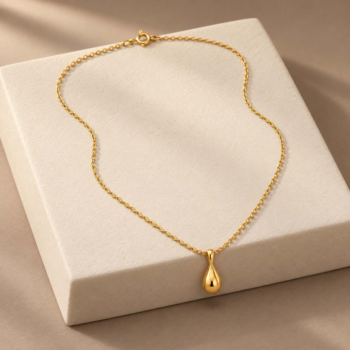 Rovenzaa Gold-Tone Teardrop Pendant Necklace