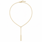 Rovenzaa Gold-Tone Y-Shaped Bar Drop Necklace