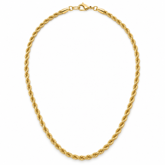 Rovenzaa Gold-Tone Rope Chain Necklace