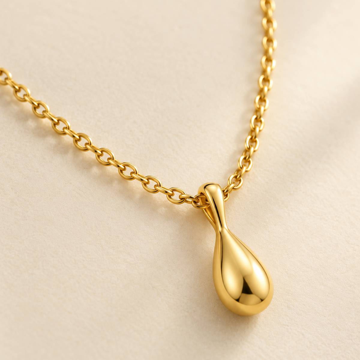 Rovenzaa Gold-Tone Teardrop Pendant Necklace