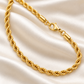 Rovenzaa Gold-Tone Rope Chain Necklace