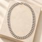 Rovenzaa Silver-Tone Curb Chain Necklace