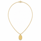 Rovenzaa Gold-Tone Oval Disc Pendant Necklace