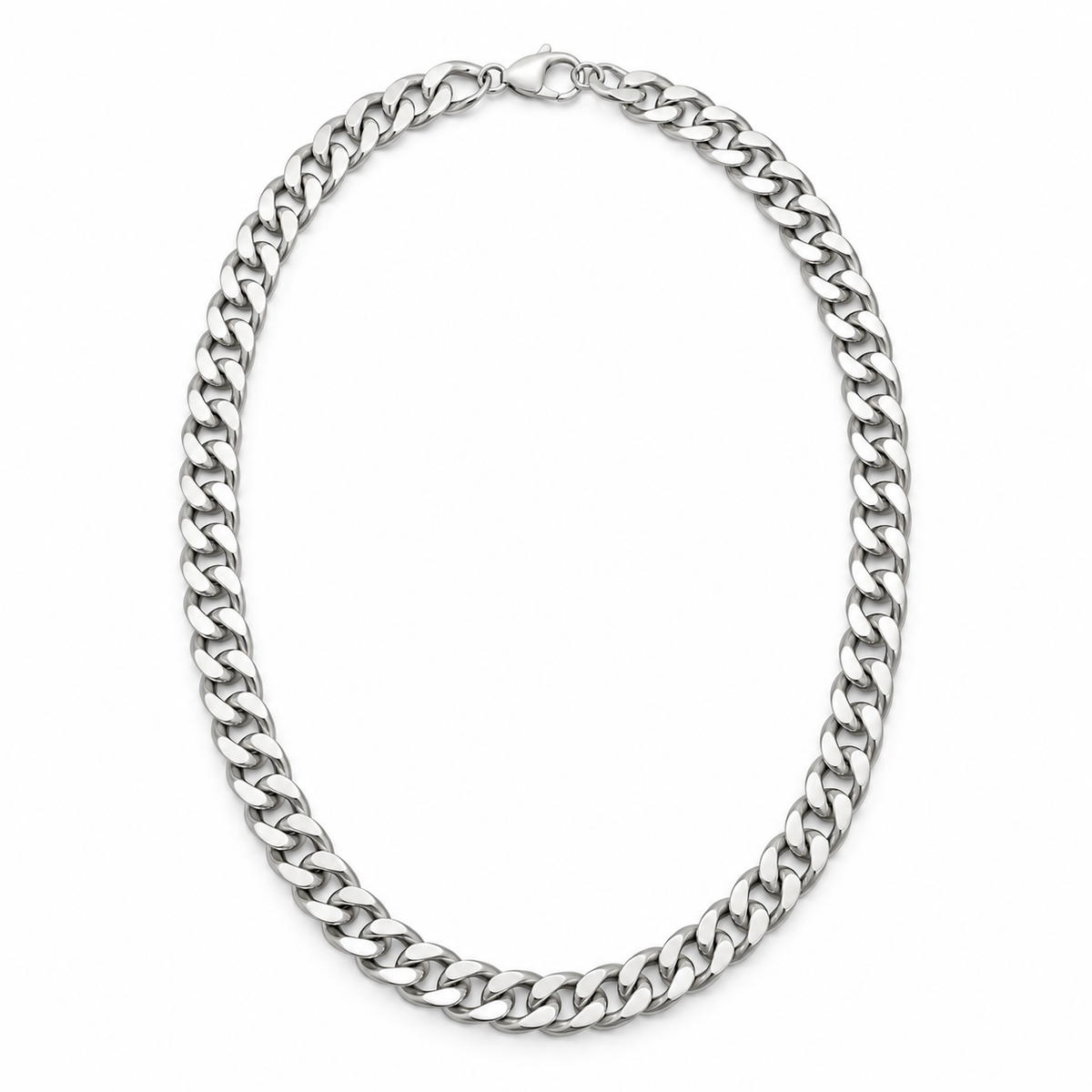 Rovenzaa Silver-Tone Curb Chain Necklace