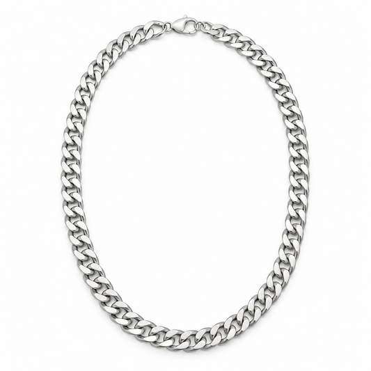 Rovenzaa Silver-Tone Curb Chain Necklace