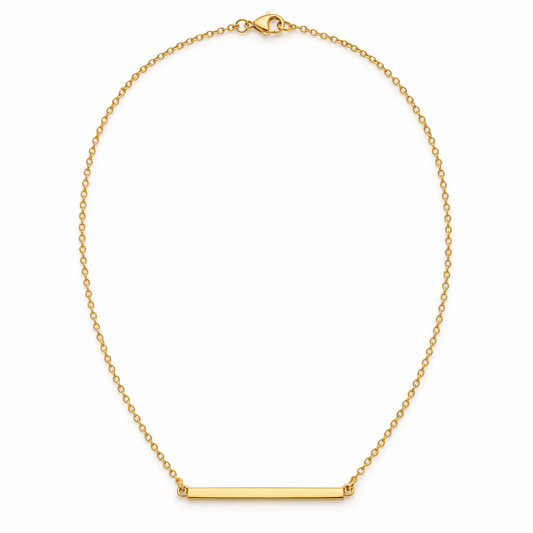 Rovenzaa Gold-Tone Horizontal Bar Necklace