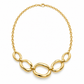 Rovenzaa Gold-Tone Sculptural Oval Link Necklace