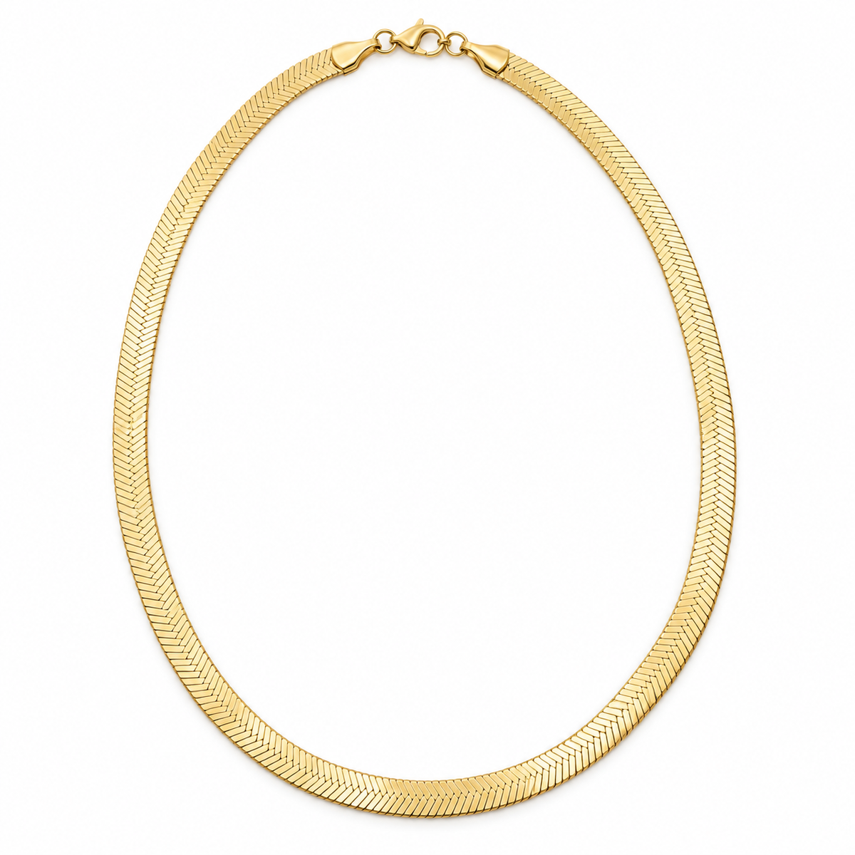 Rovenzaa Gold-Tone Herringbone Chain Necklace