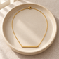 Rovenzaa Gold-Tone Horizontal Bar Necklace