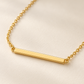 Rovenzaa Gold-Tone Horizontal Bar Necklace