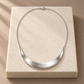 Rovenzaa Silver-Tone Crescent Necklace