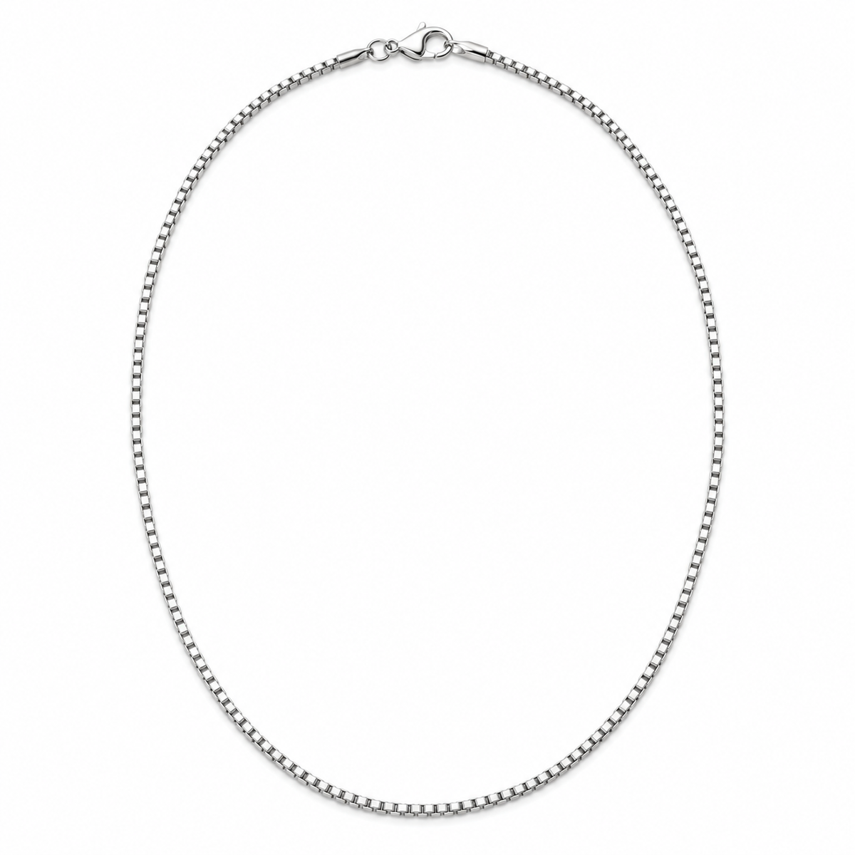 Rovenzaa Silver-Tone Box Chain Necklace
