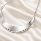 Rovenzaa Silver-Tone Crescent Necklace